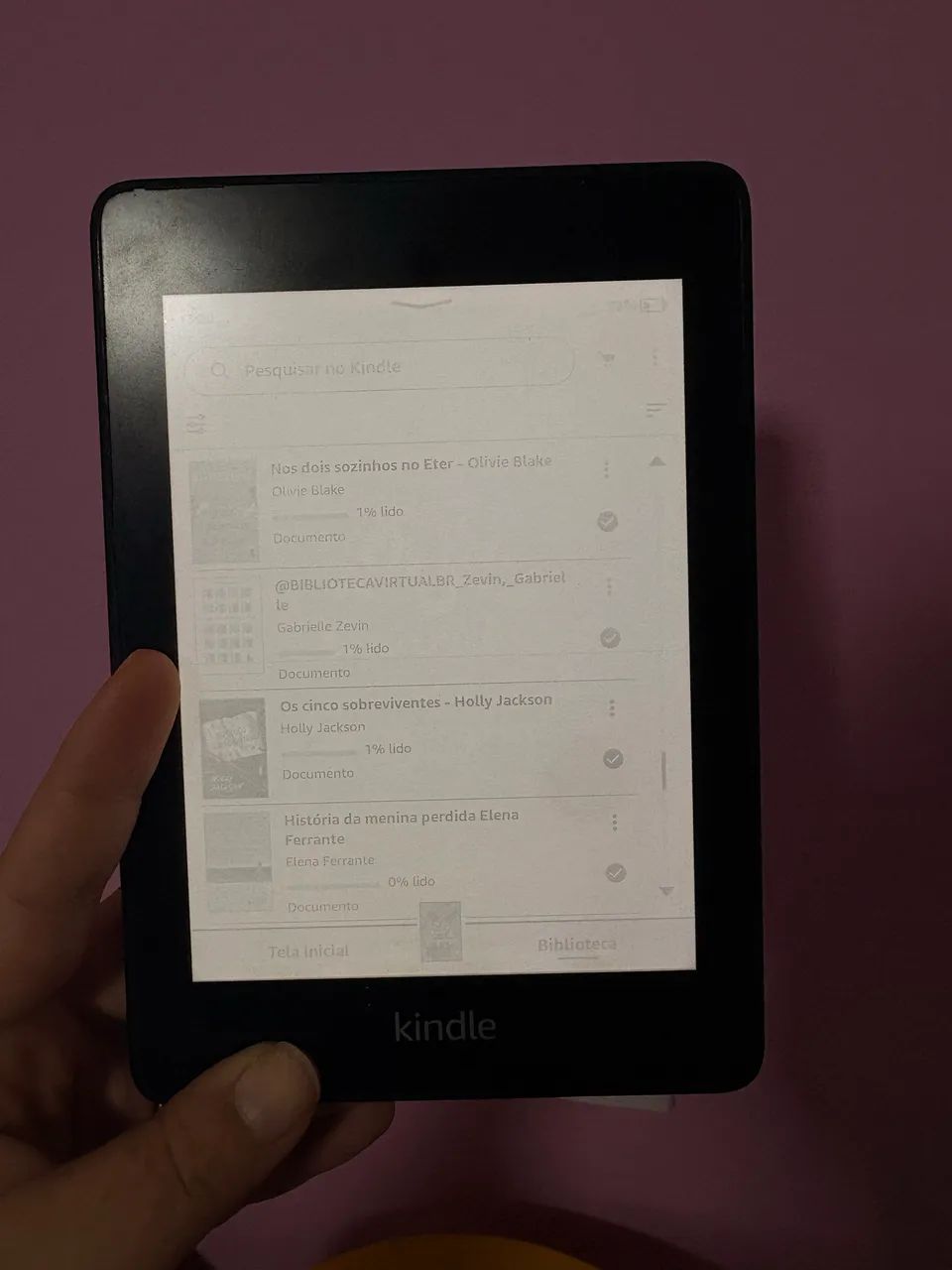 Kindle Paperwhite à venda (tela esmaecida)