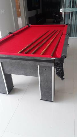 Mesa Carlin Bilhares Cor Dakar Tecido Vermelha Mod. ZAQY1439 - Foto 2