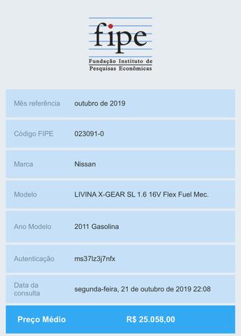 Nissan Livina x-gear sl 2011 ipva 19 pago !! - Foto 14