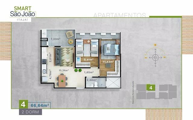 Permuto 02 Aptos na planta por casa em Itajaí/SC ou Vendo separados - Foto 8