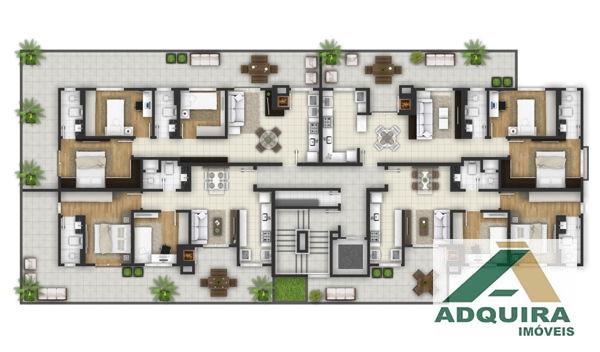 Apartamento com 2 quartos no Le Raffine Residence - Bairro Estrela em Ponta Grossa - Foto 4