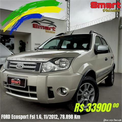 Smart Veículos - Ford Ecosport Fsl 1.6, 11/2012, 78.898 Km. R$ 33.900,00