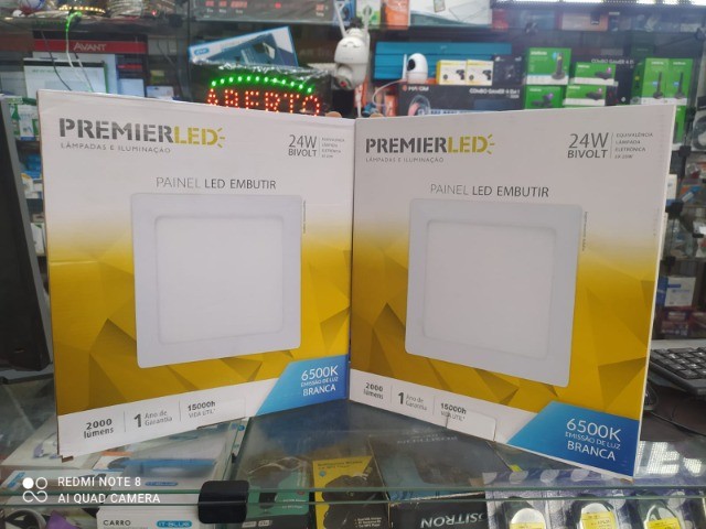 Painel Led 22x22 18w 6000k Premier Led Embutir (Honestidade e Qualidade Distribuidora JK) - Foto 2