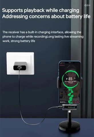 Microfone lapela sem fio Wireless Zealsound  - Foto 4