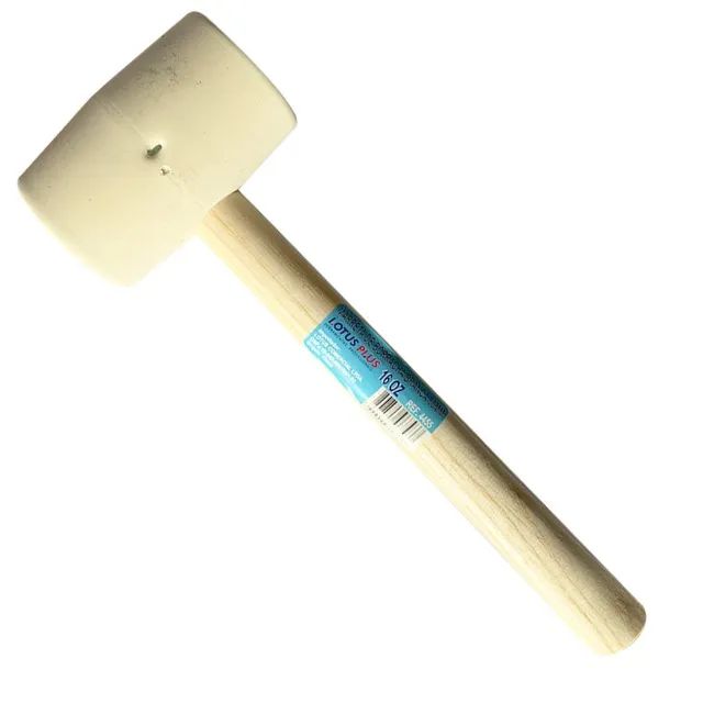 Marreta Martelo de Borracha Azulejista Branca 60mm Lotus 4455
