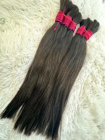 Cabelo humano ondeou liso de 55cm  - Foto 4