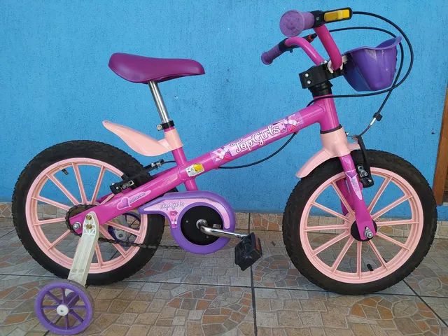 Bicicleta Infantil Aro 16 Caloi Barbie - Rosa+Azul