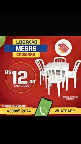 Mesa 4 Cadeiras Plástico Atacado Betim - Conjunto Mesa e Cadeira de Plástico  - JR PLASTICOS Caixas Plásticas