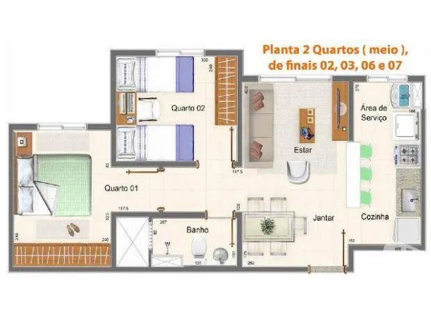 Apartamento 2 quartos à venda - Parque Rio Branco, Valparaíso de Goiás - DF  1247308643