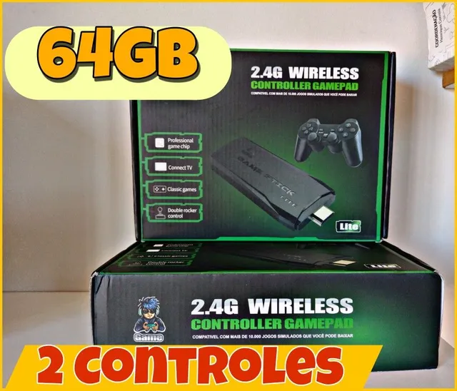 Vídeo Game Retro 34 Mil jogos 64 GB 2 Controles Modelo PS1 : :  Eletrônicos