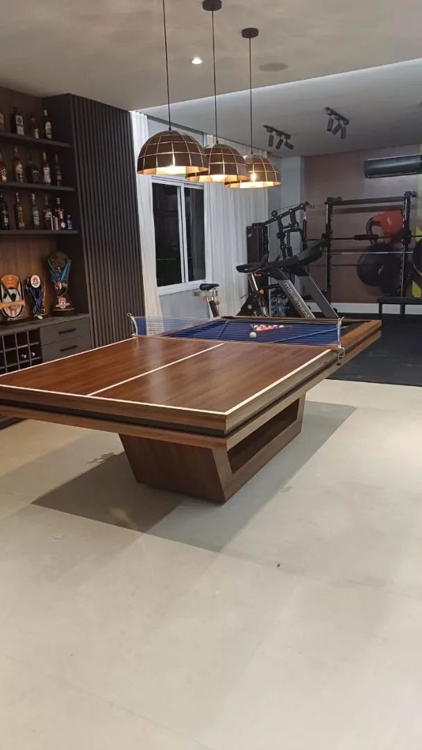 Mesa de bilhar com tampo para refeições 