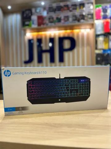 Teclado USB Gamer HP K110 Led Preto - Loja Física 