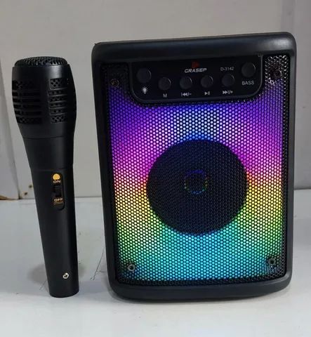 Caixa de Som Amplificada 100w PMPO 3 polegadas Bluetooth USB FM microfone 