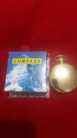 Bússola Dourada Estilo Relógio Antigo - Foto 5