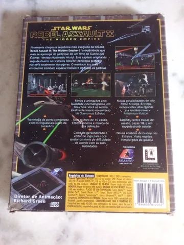 Antigo big box Star Wars Rebel Assault 2 Brasoft Hits - Foto 5