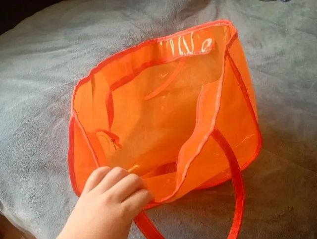 Bolsa de praia laranja fluorescente - Foto 3