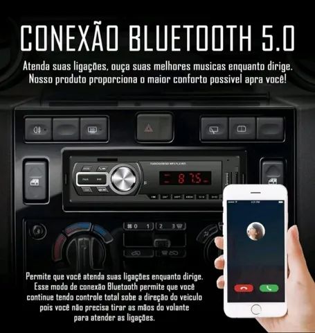 Som para Carro 1 Din usb FM Auxiliar SD card - Foto 4