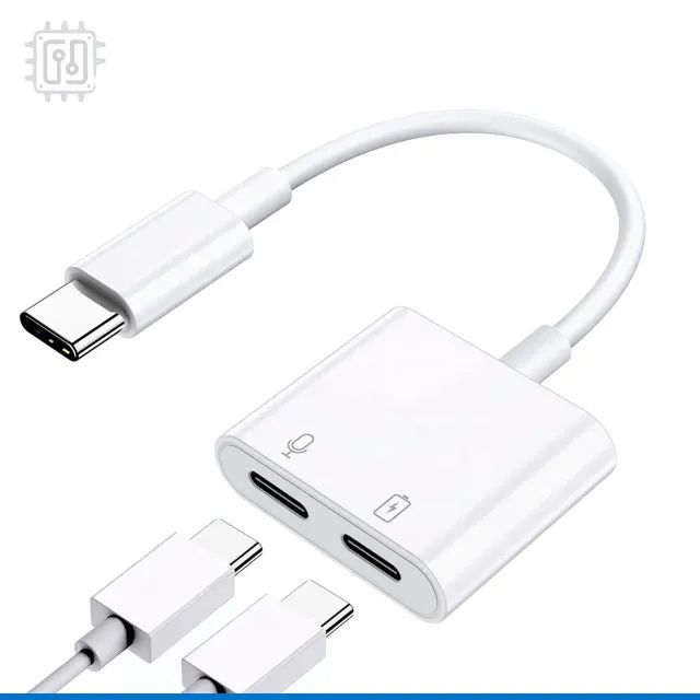 Adaptador Divisor Tipo C Para Fone de Ouvido e Carregador Simultaneamente Usb-C iPhone 15