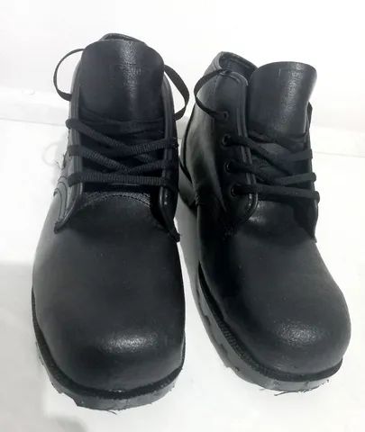 Coturno cano baixo , bico de aço , em couro legítimo , Leiam o Anúncio - Foto 3