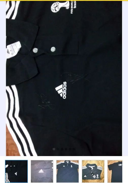 CAMISA ORIGINAL DA ORGANIZAÇÃO DA COPA 2014 NO BRASIL AUTOGRAFADA POR MESSI E DI MARIA. - Foto 3