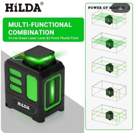 Nível Laser Hilda 05 Linhas Verde - Foto 2