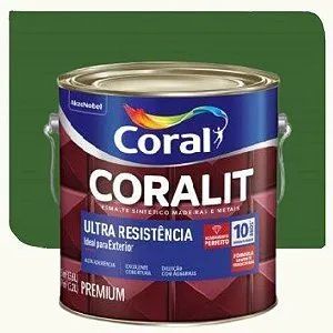 Tinta Esmalte Coral Coralit Ultra Resistência Brilhante Verde Folha 3,6 Litros