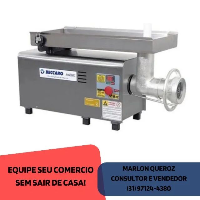 Moedor de Carne Boca 22 Inox para Açougue