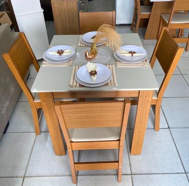 Mesa de jantar 4 cadeiras NOVO DA LOJA65060623298305120