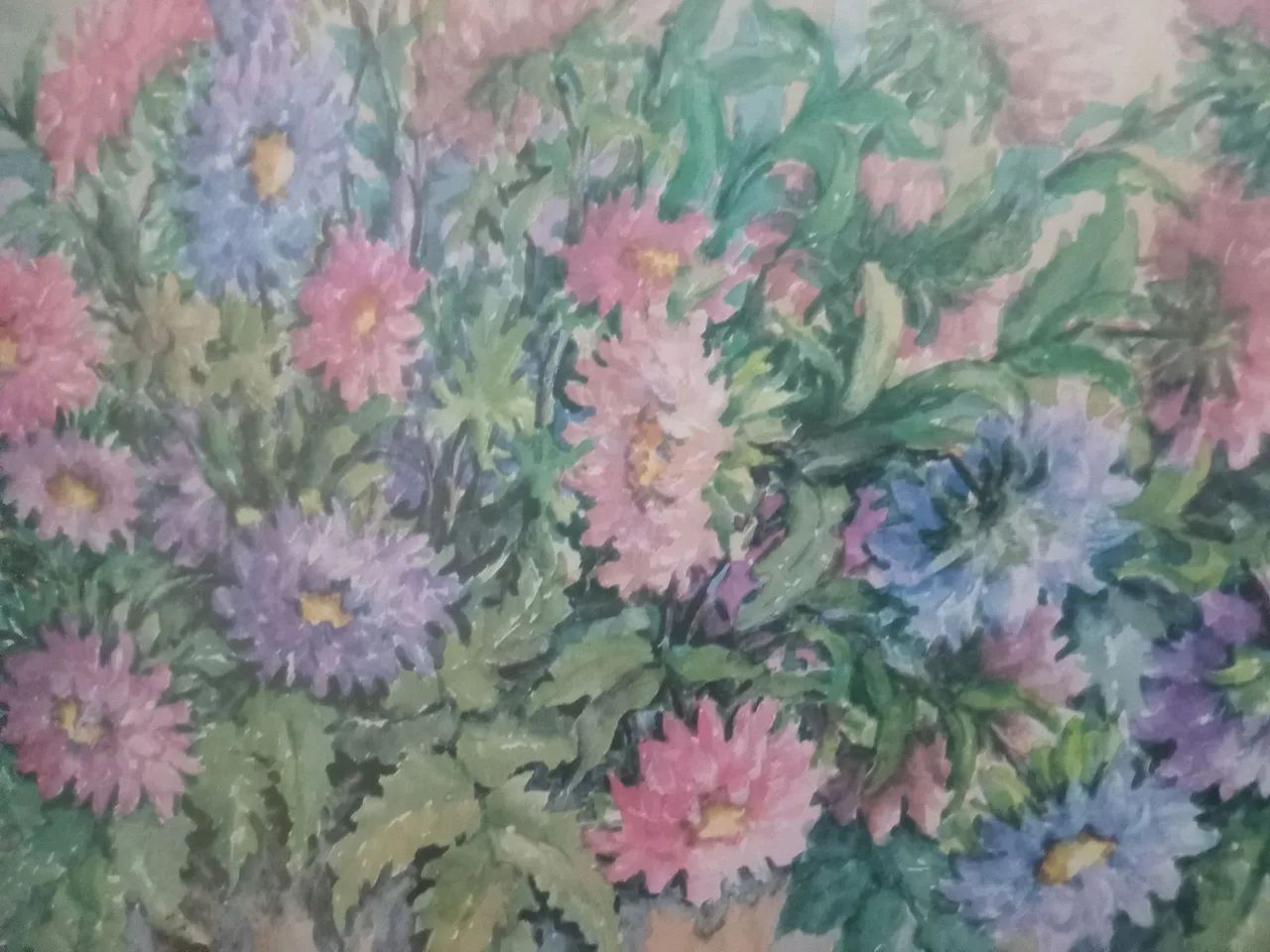 Quadro moldura flores lindo grande obra de arte - Foto 3