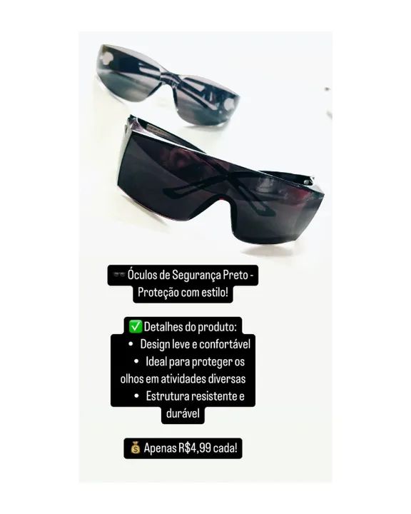 Óculos Policarbonato CZ WK2-C - WORKER R$ 5,99  Óculos Policarbonato K10-C CINZA - KALA R$