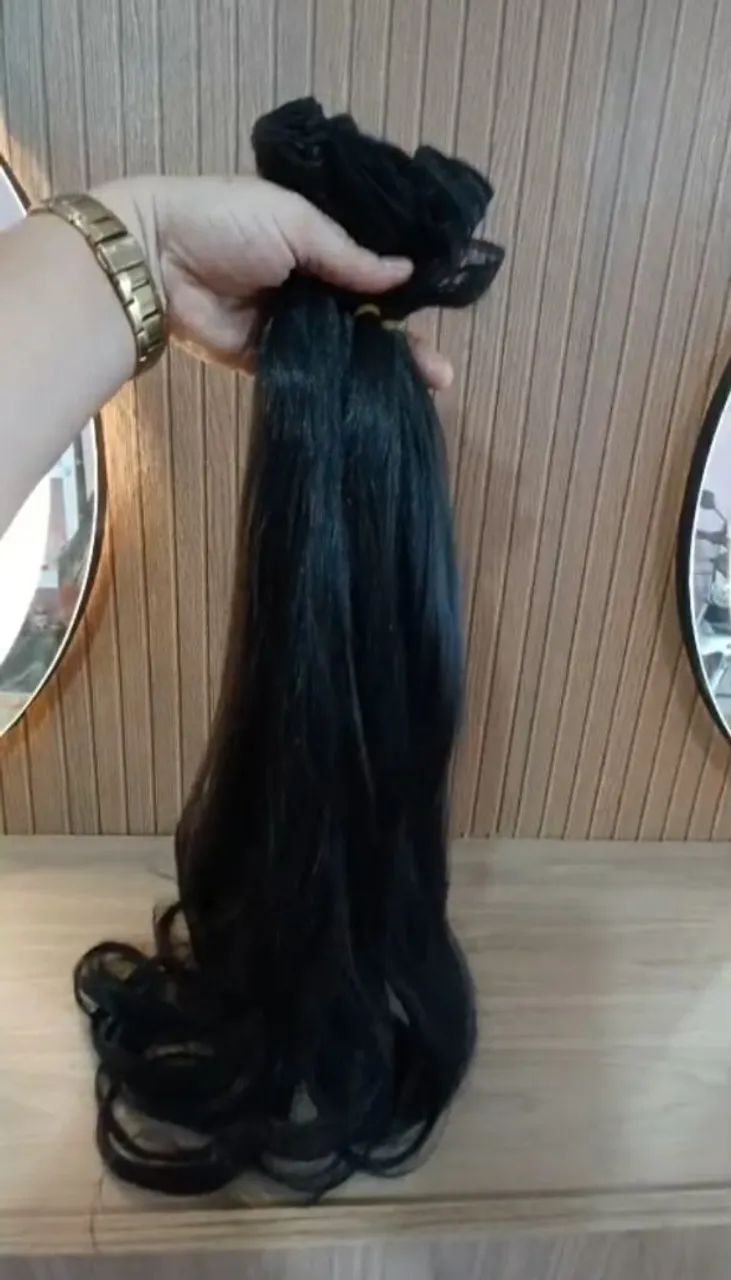 Mega hair Fibra Russa e bio humano aparti de 350Reais com aplicação  - Foto 6