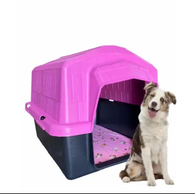 Casa rosa de cachorro grande/pet