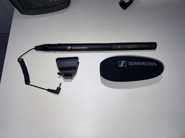 Microfone Sennheiser MKE 600 Dinâmico Supercardióide Preto