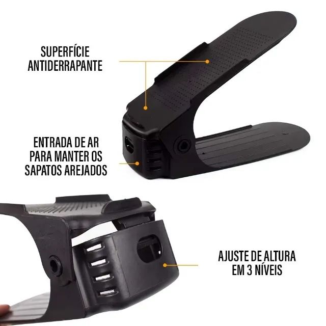 Kit 20 Organizador Porta Sapato Regulagem Altura Calçados - Foto 4