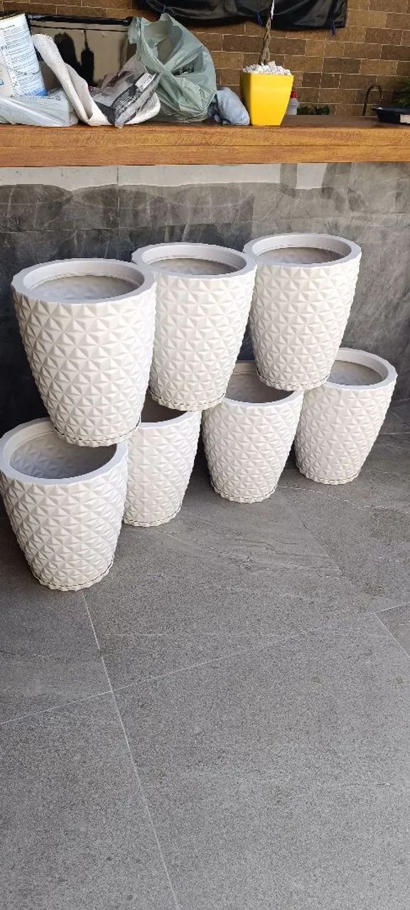 Conjunto de Vasos para Plantas - Branco - Foto 3