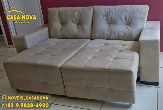 Sofá Retrátil 4 Lugares - Casa Nova Móveis - Foto 4