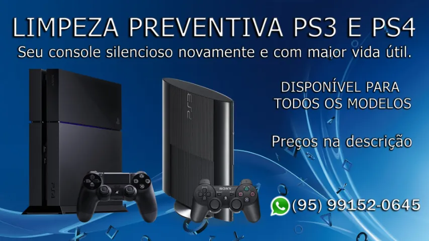 Limpeza Preventiva PS3 PS4 PS5