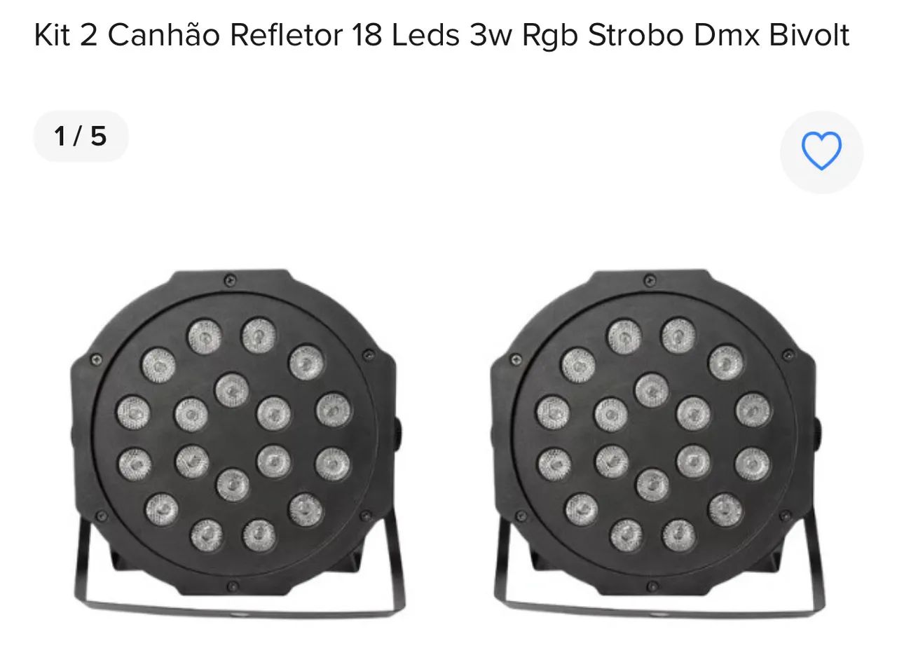 Kit 2 Canhões de Iluminação LED 18x3W RGB Strobo DMX Bivolt - Foto 3