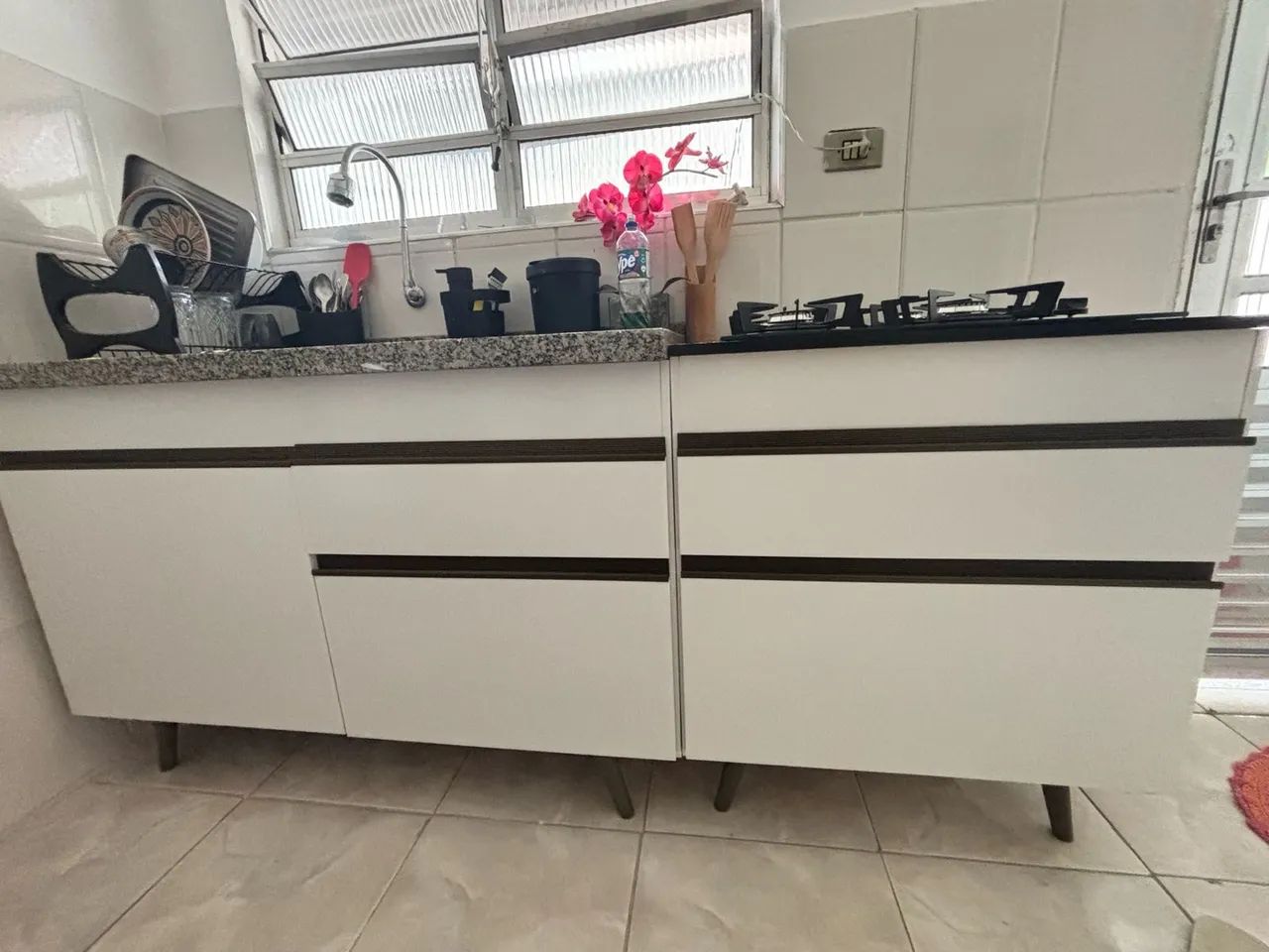 Armário de cozinha branco Gabinete