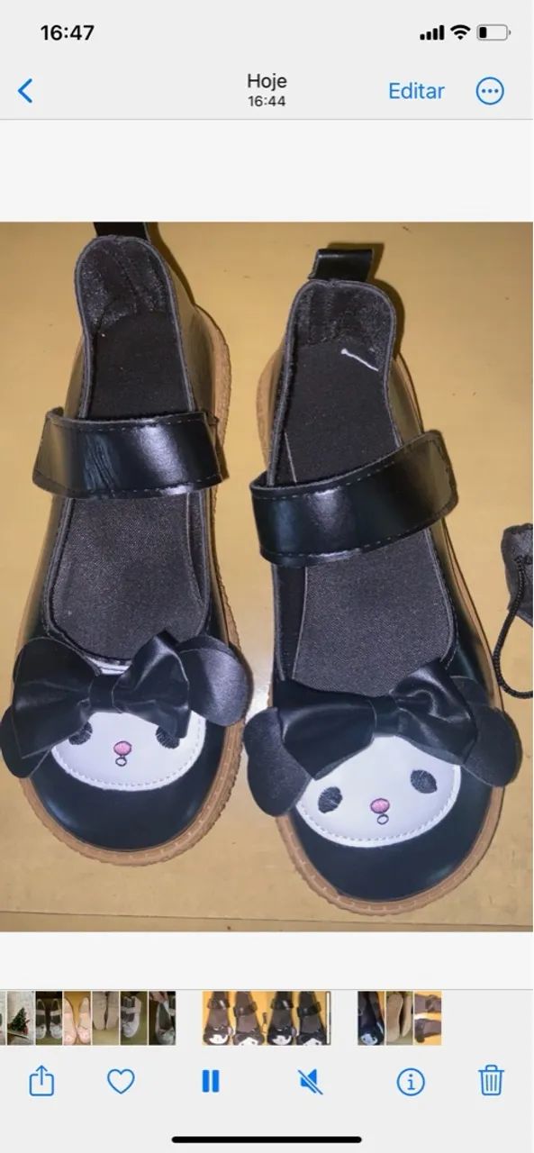 2 Sapatilhas: 1 Kuromi e 1 My Melody  n 36 - Foto 2