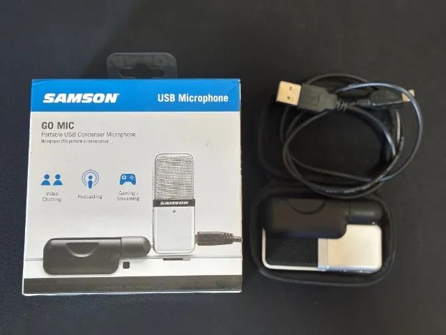 Microfone Samson Go Mic Condensador Cardioide Cor Silver