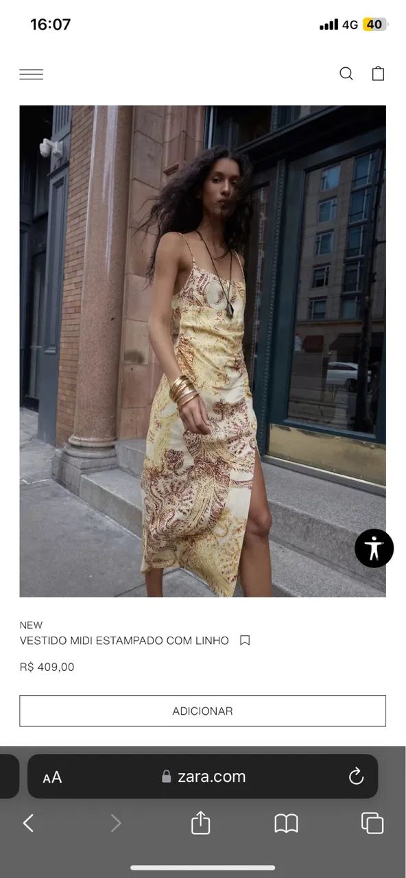 VESTIDO ZARA LINHO NOVO Roupas Campo Pequeno, Colombo