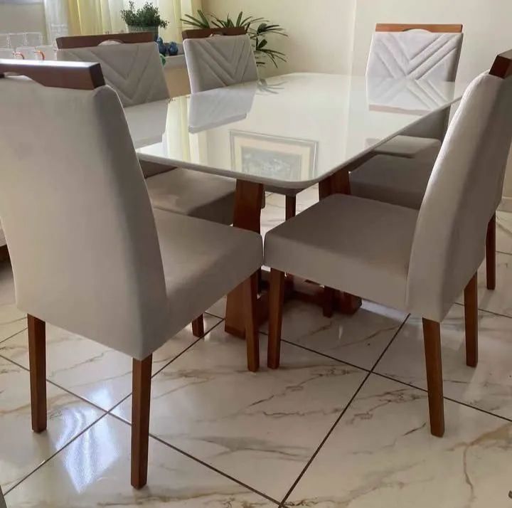Mesa de Luxo Jantar 6 lugares Nova Pronta Entrega Direto da Fábrica 
