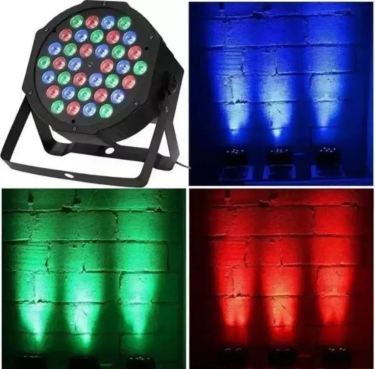 Refletor LED RGB 3 em 1 para festas e eventos