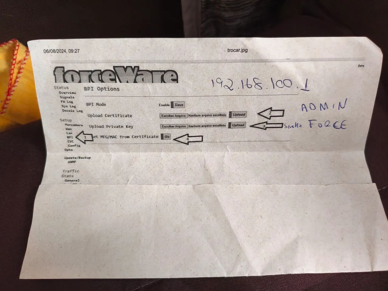 Modem Cisco DPC3000 desbloqueado com ForceWare - Foto 3