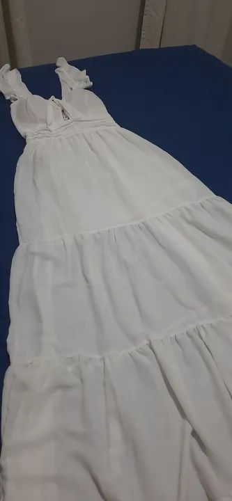 VESTIDO LONGO BRANCO P - Foto 2