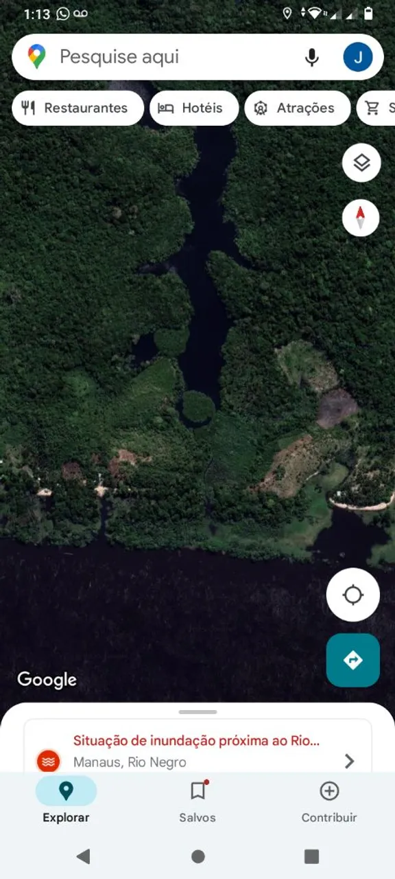 Terreno na margem esqueça do rio Amazonas