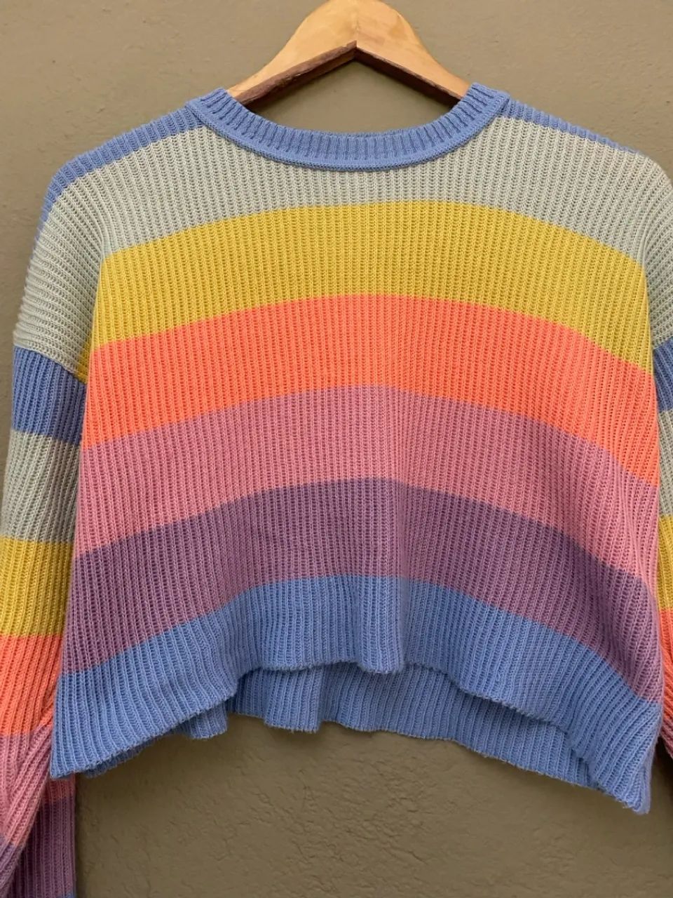 Malha tricot listrado feminino  - Foto 3