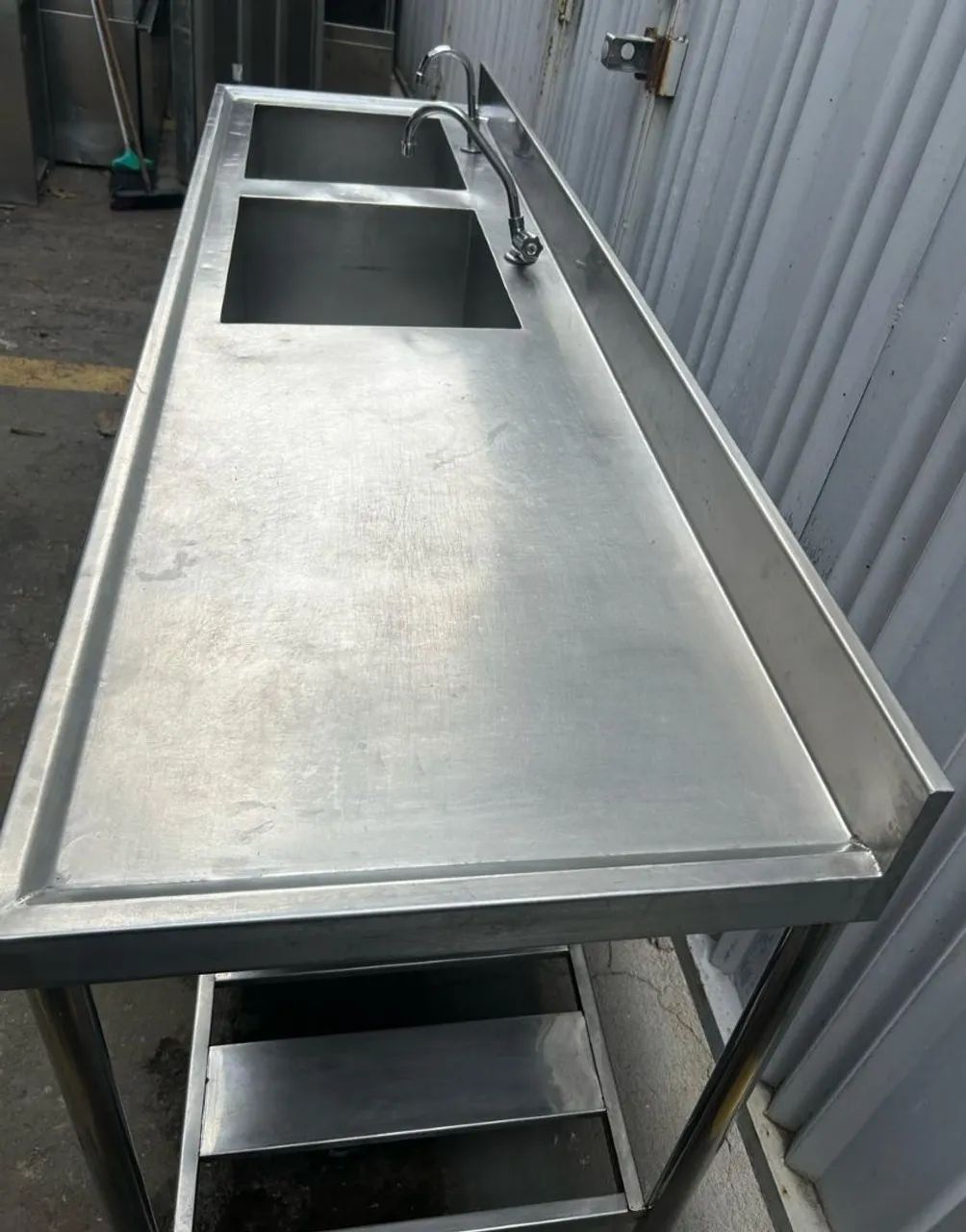 Pia Dupla para Comércio em Inox PRONTA ENTREGA  - Foto 4