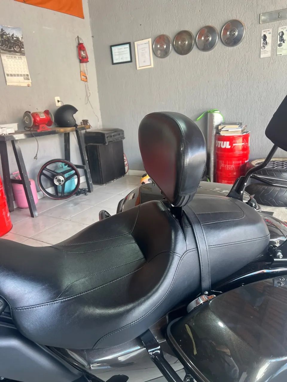 Encosto Piloto Touring Road King Special Todas Preto Brilho